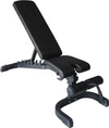 French Fitness Rubber Grip Weight Plate Set w/7 ft Bar 305 lbs + Rack + Bench (New) Image 4