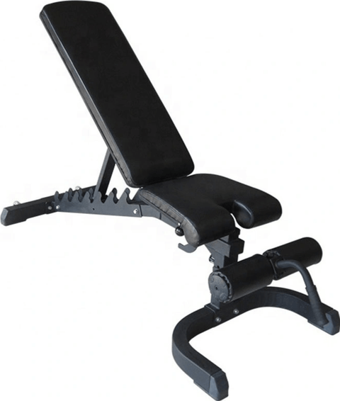 French Fitness Rubber Grip Weight Plate Set w/7 ft Bar 305 lbs + Rack + Bench (New) Image 4