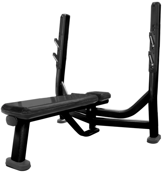 French Fitness FFB Black Olympic Flat Bench Press (New)