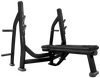 French Fitness FFB Black Olympic Flat Bench w/Weight Horns (New)