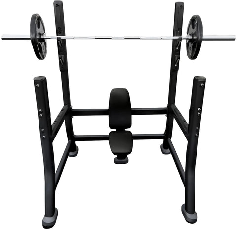 French Fitness FFB Black Olympic Military Bench (New)