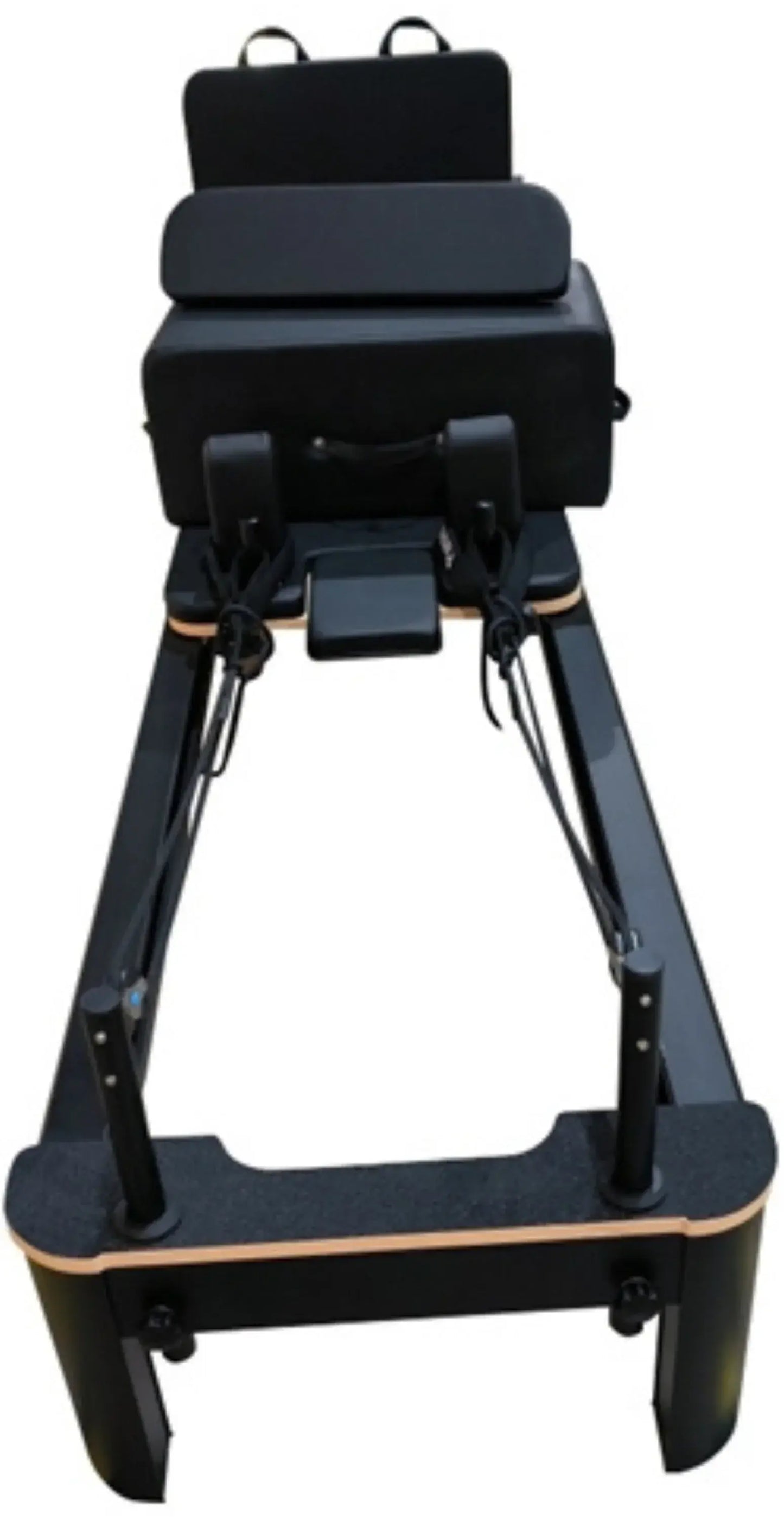 French Fitness - Black Pilates Reformer (New) - Front View