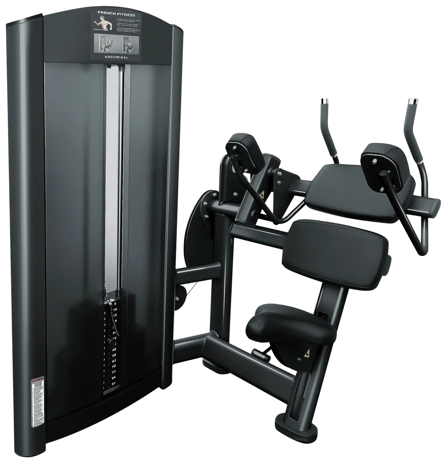 French Fitness FFB Black Selectorized Abdominal Crunch (New)