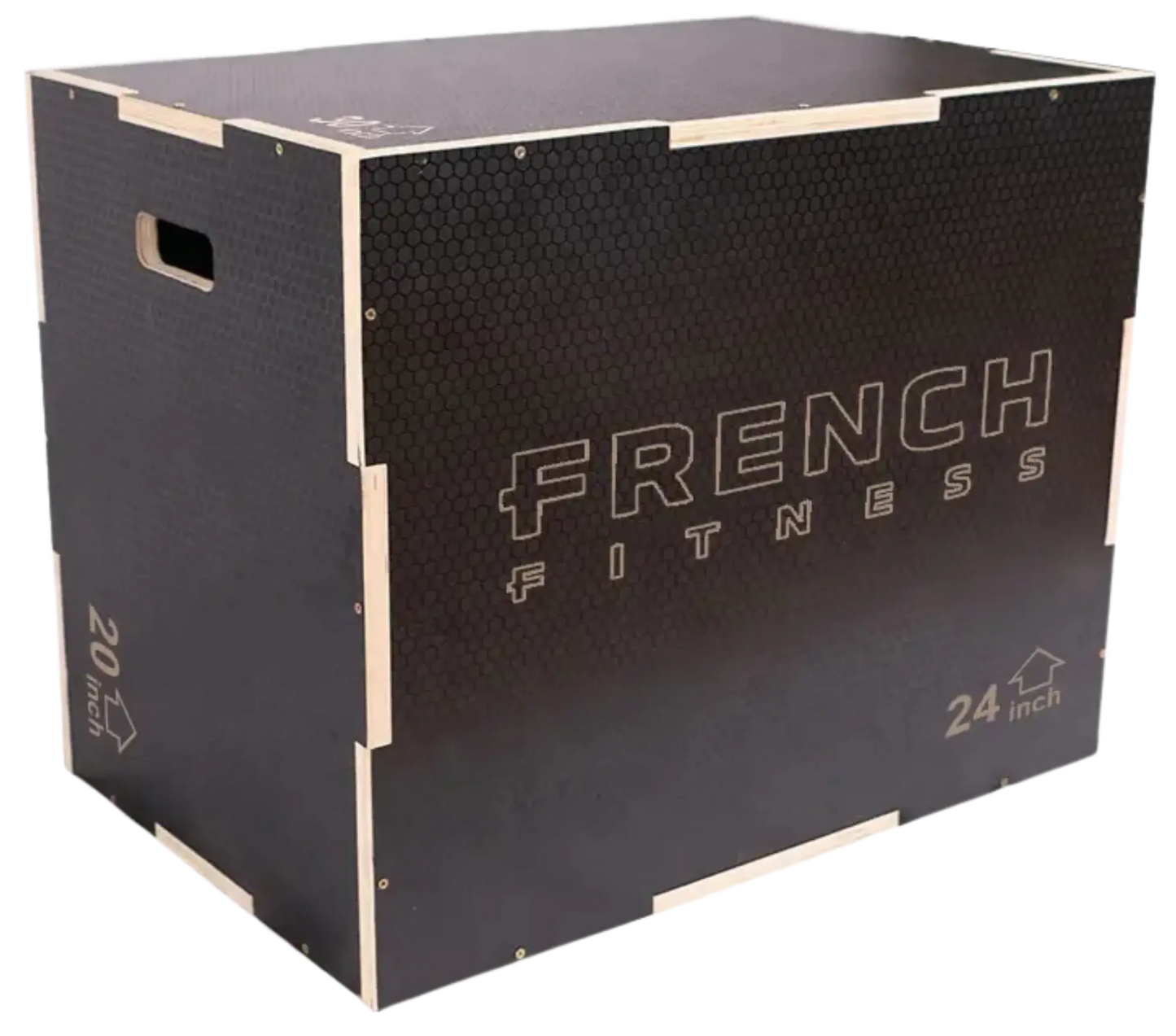 French Fitness 20-24-30 3-In-1 Wooden Plyo Box - Black (New) Image