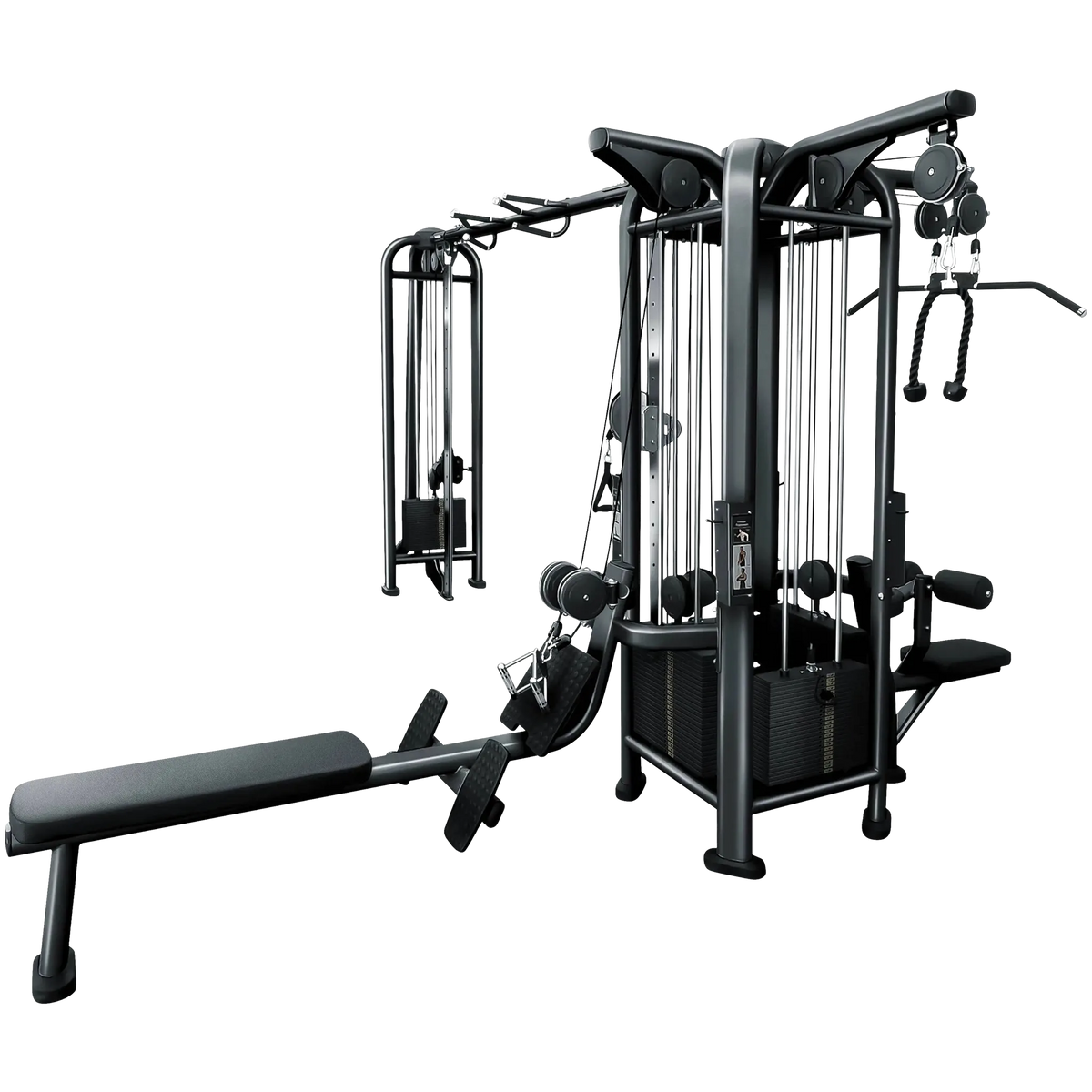 5 Stack Multi Jungle Gym FFB Black for Commercial Gyms