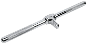 French Fitness - Angled View Chrome 21" Revolving Straight Bar (New) - Angled View