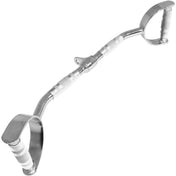 French Fitness - Chrome 28" Pro-Style Lat Bar (New) - Angled View