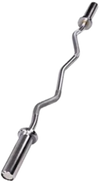 French Fitness Chrome 47" Olympic EZ Curl Bar (New)