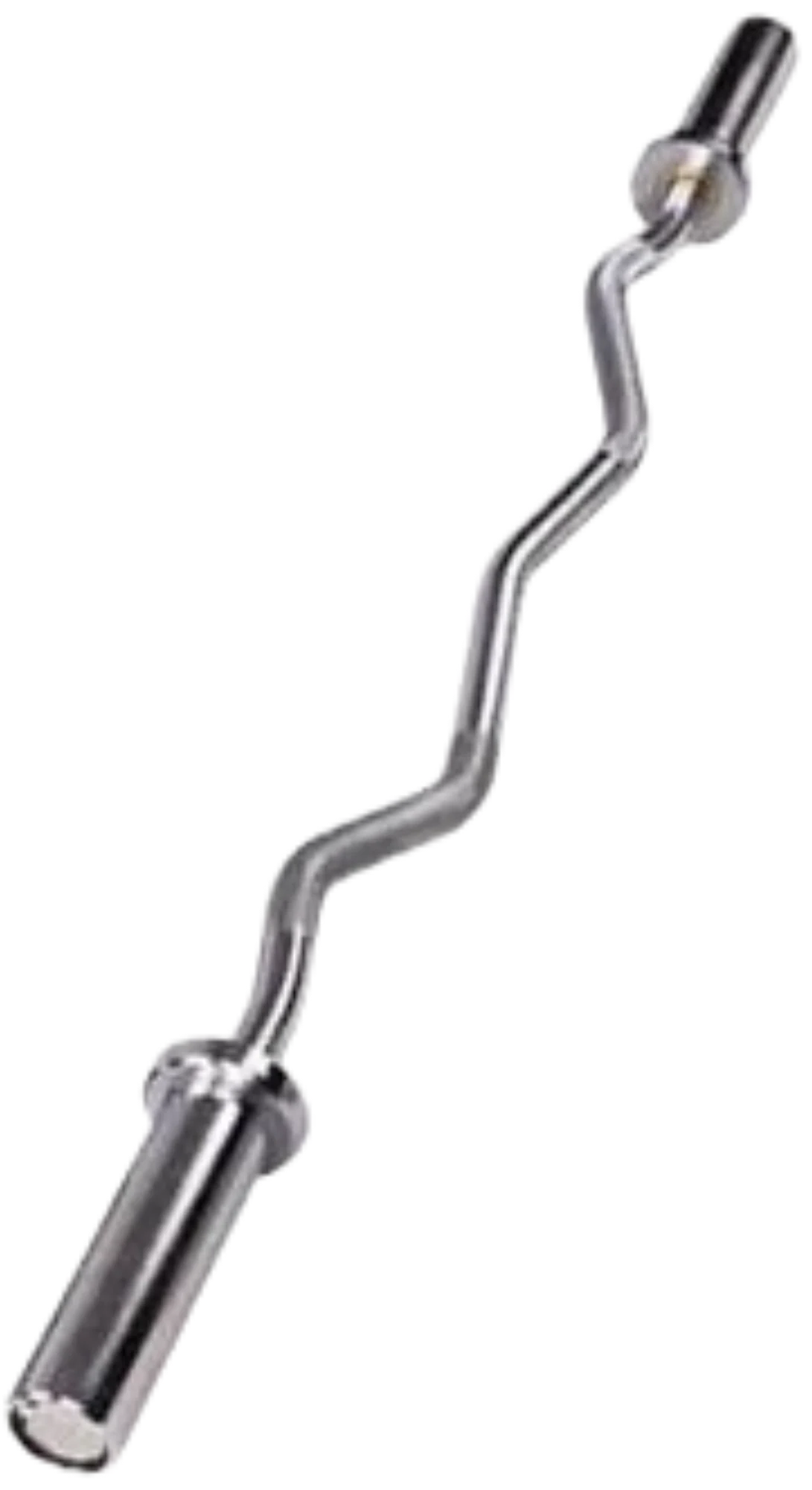 French Fitness Chrome 47" Olympic EZ Curl Bar (New)