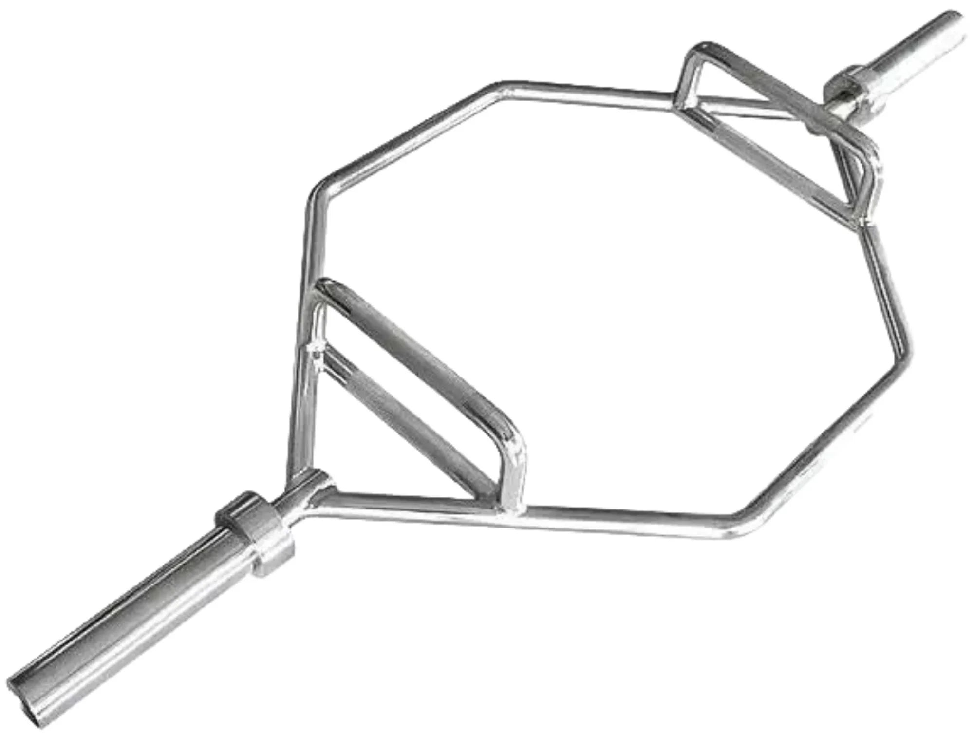 French Fitness Chrome 56" Olympic Shrug Trap Hex Bar (New)