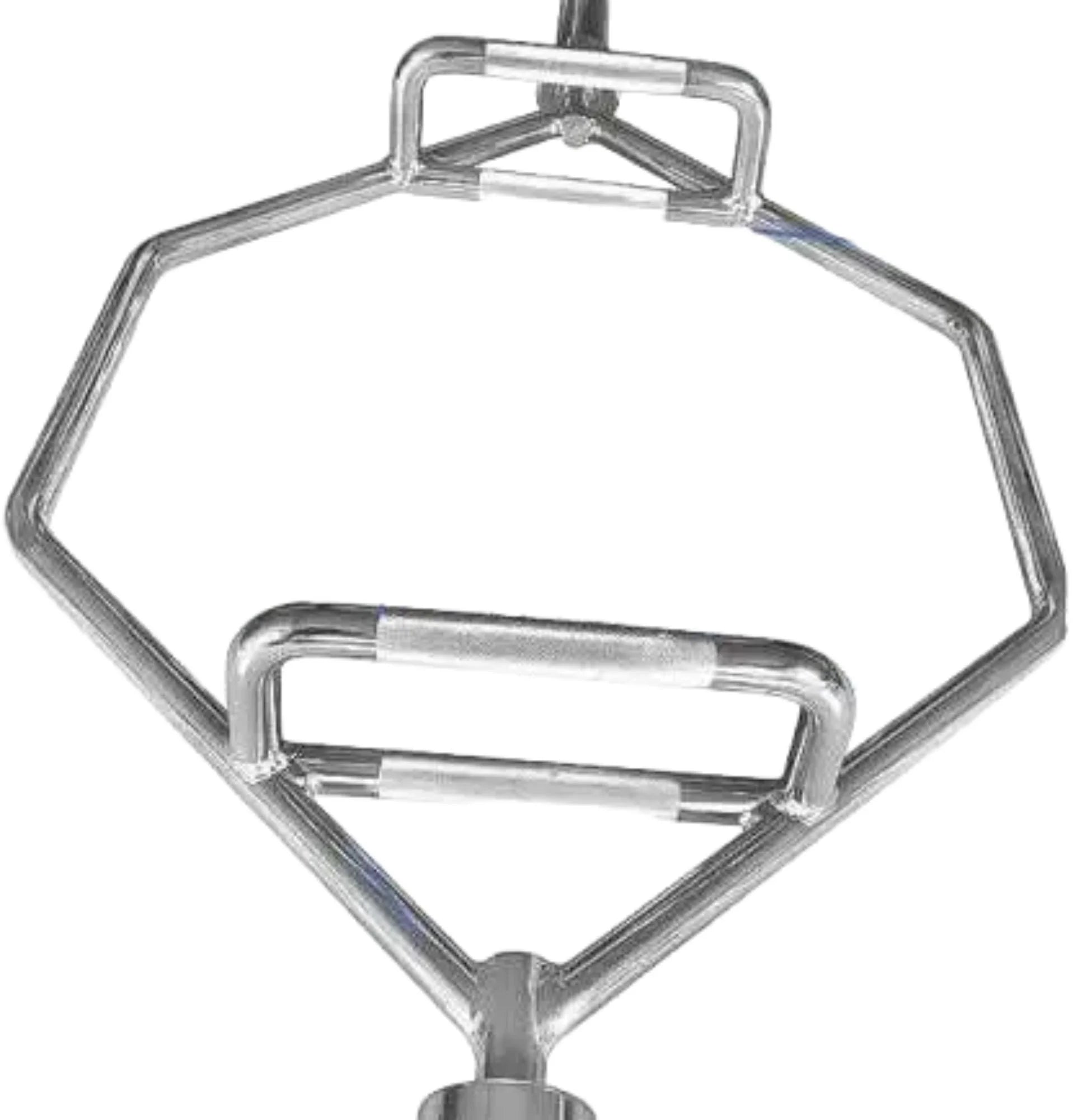 French Fitness Chrome 56" Olympic Shrug Trap Hex Bar (New)