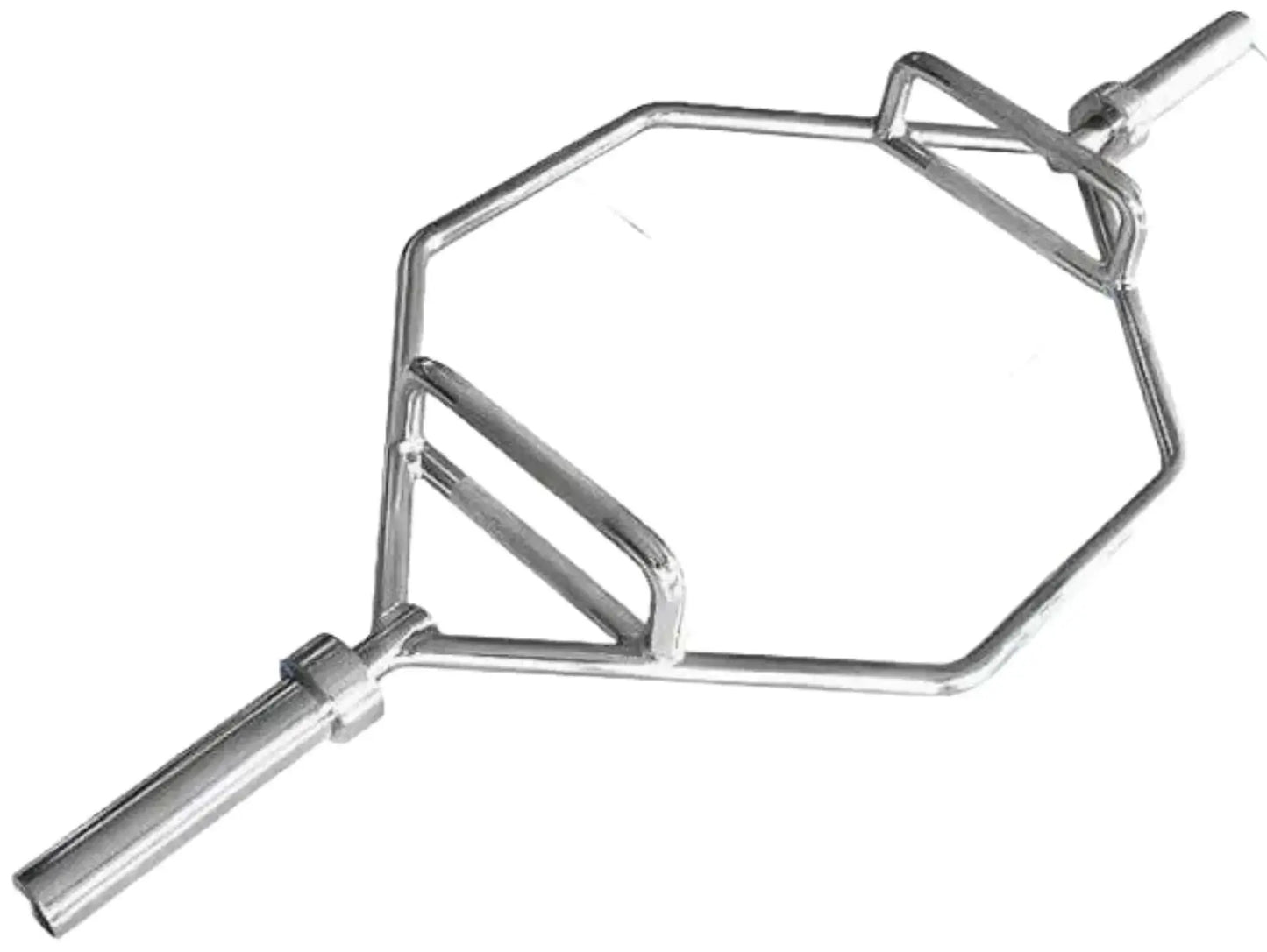 French Fitness Chrome 56" Olympic Shrug Trap Hex Bar (New) Image 6