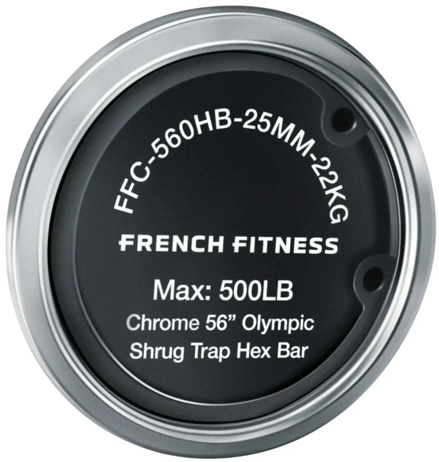 French Fitness Chrome 56" Olympic Shrug Trap Hex Bar (New) Image 7