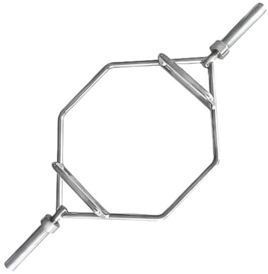 French Fitness Chrome 56" Olympic Shrug Trap Hex Bar (New)