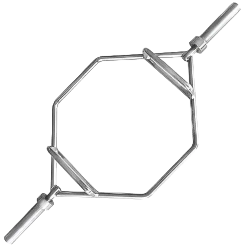 French Fitness Chrome 56" Olympic Shrug Trap Hex Bar (New) Image