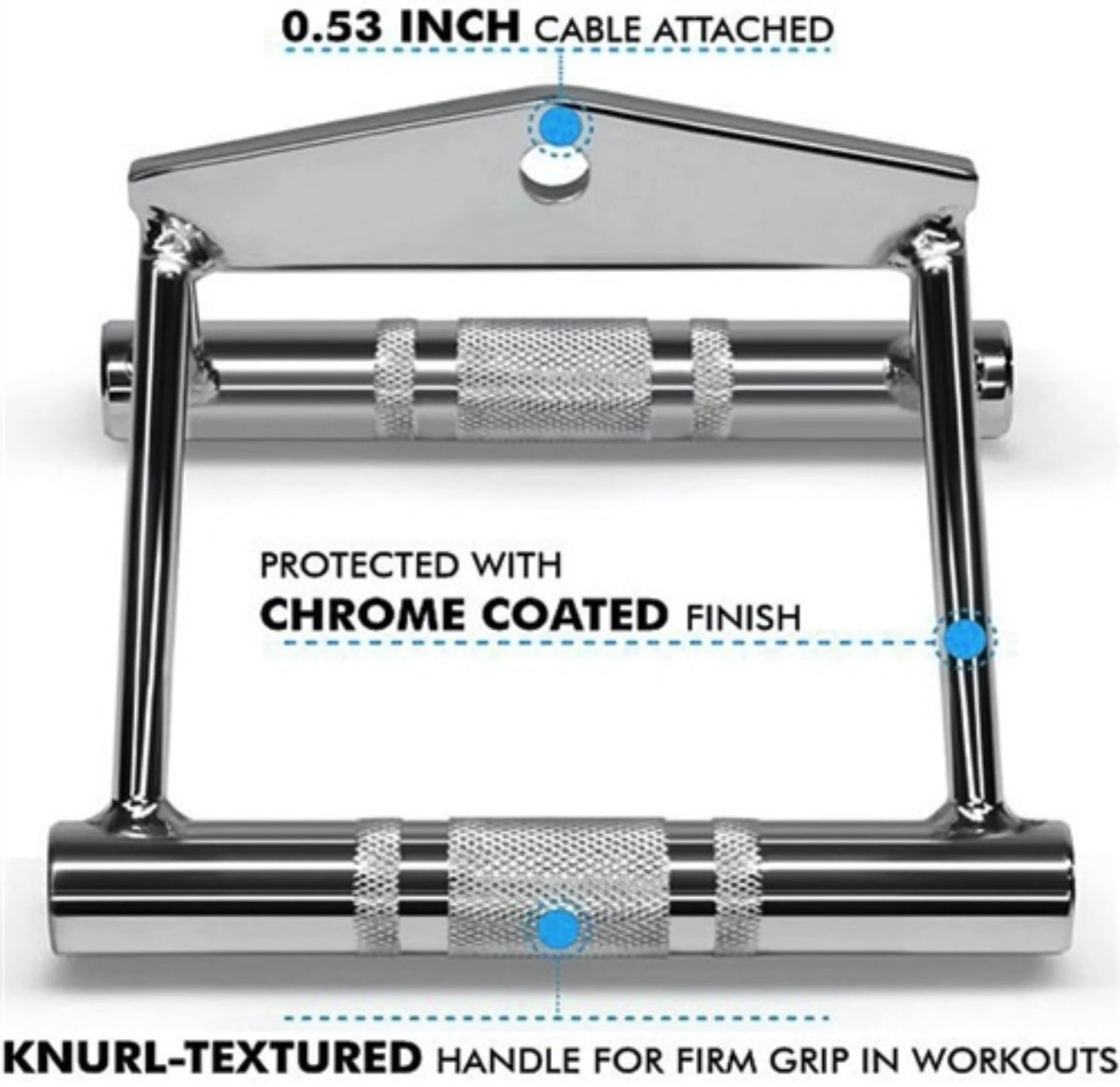 French Fitness Chrome FFC-SRCB Seated Row/Chin Bar (New)