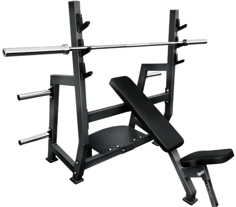 French Fitness Marin Olympic Incline Bench w/Weight Storage (New)