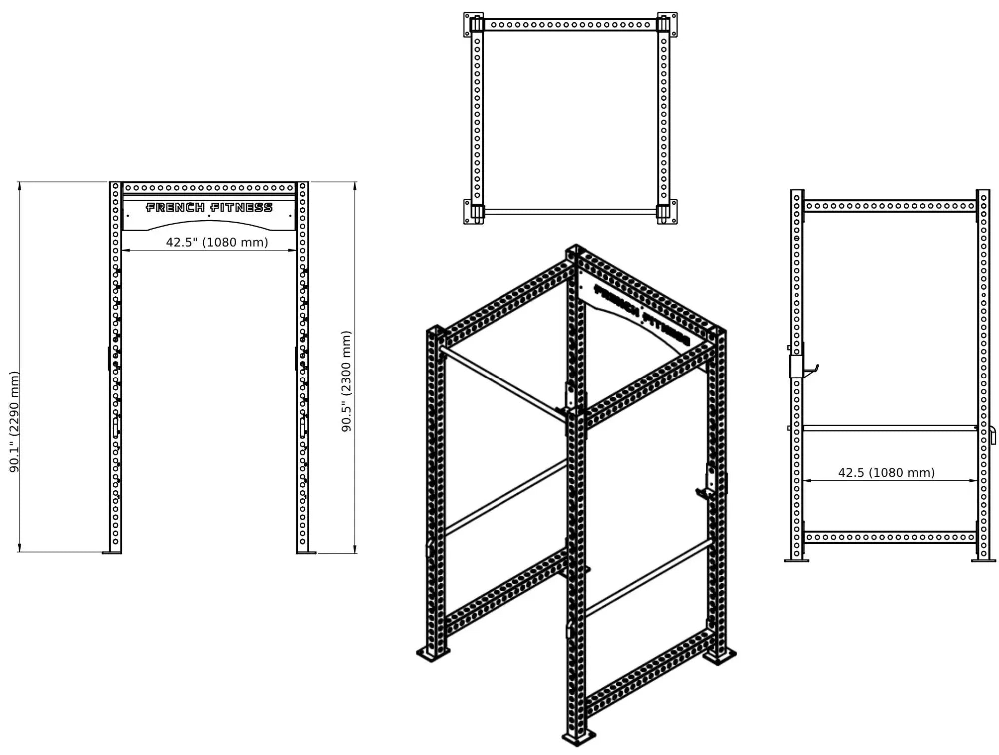 French Fitness R30 Monster Power Rack (New)
