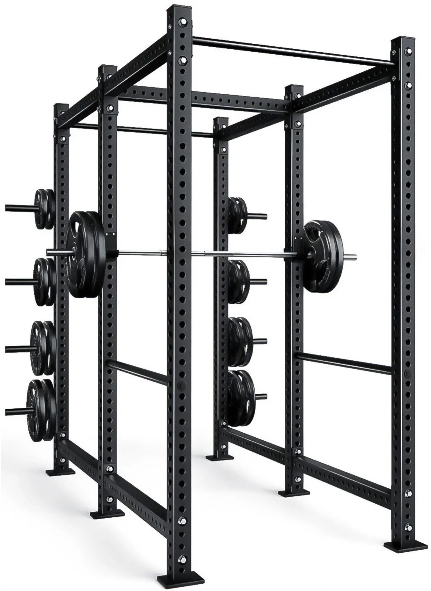 French Fitness R30-RE Commercial Power Rack w/Lat Pulldown / Low Row (New)