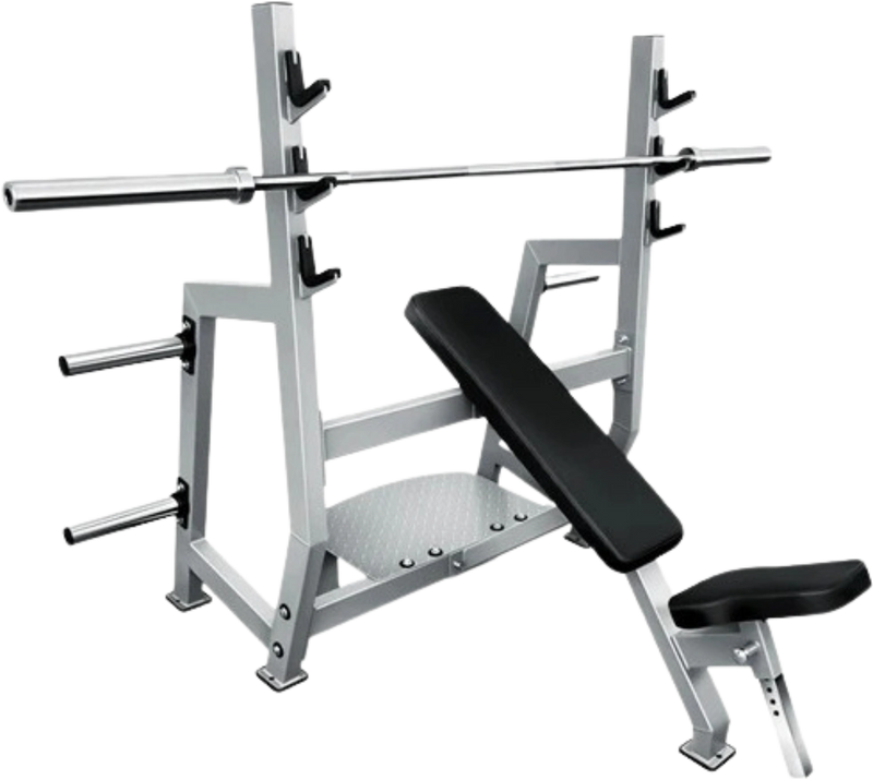 French Fitness Napa Olympic Incline Bench w/Weight Storage (New)