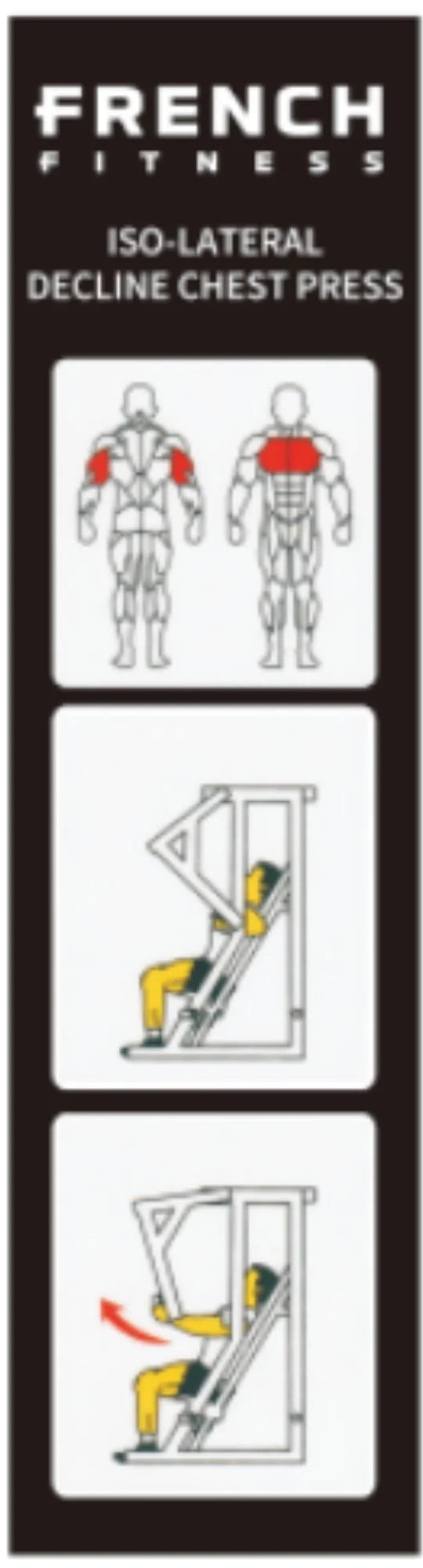 French Fitness Napa Iso-Lateral Decline Chest Press Plate Loaded (New)