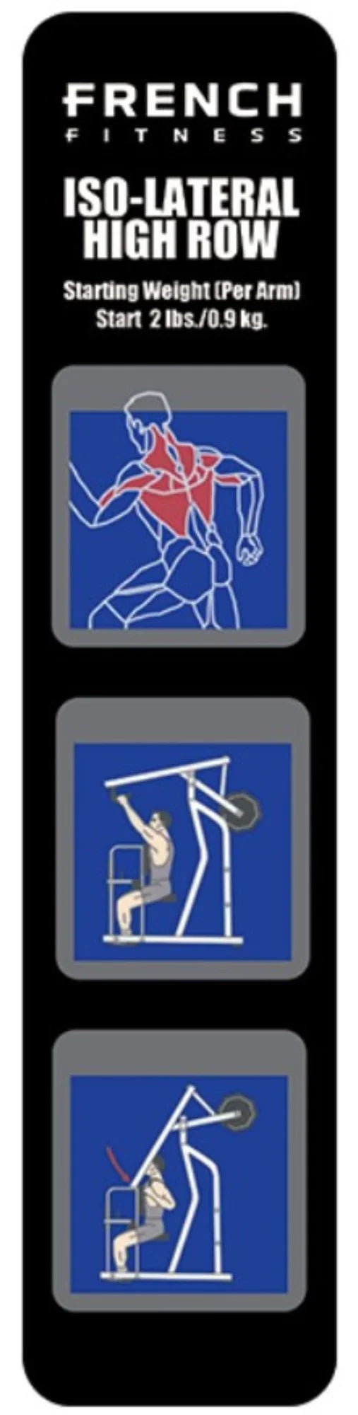 French Fitness Napa Iso-Lateral High Row Plate Loaded (New)