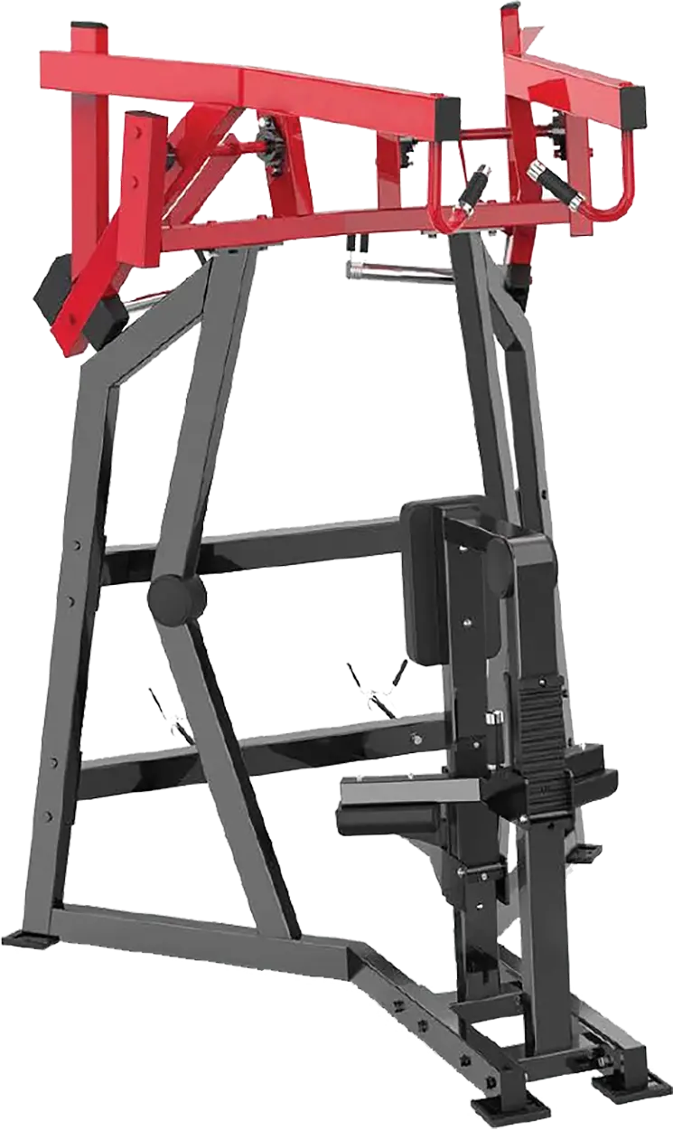 French Fitness Onyx Iso-Lateral Front Lat Pulldown Plate Loaded - Angled View