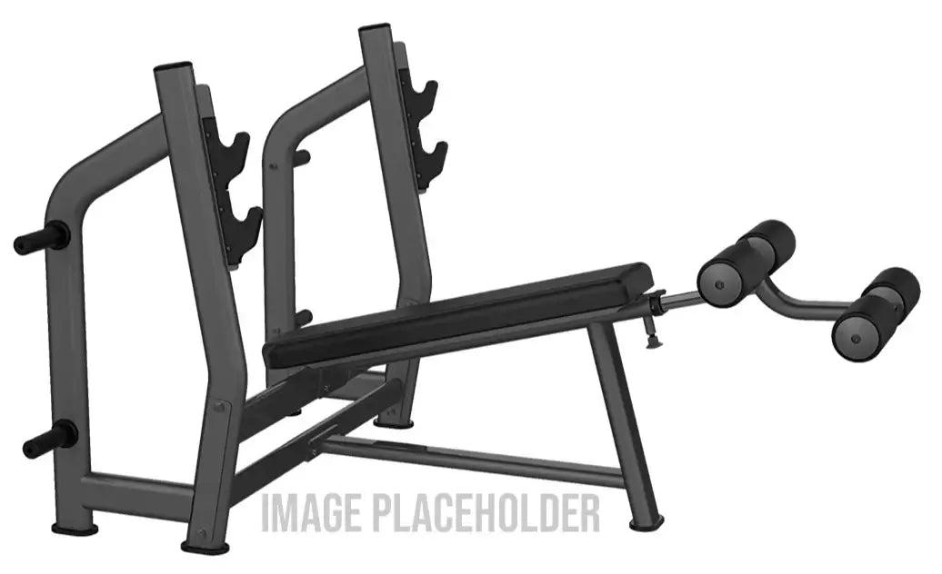 French Fitness Onyx Olympic Decline Bench w/Weight Horns (New) image