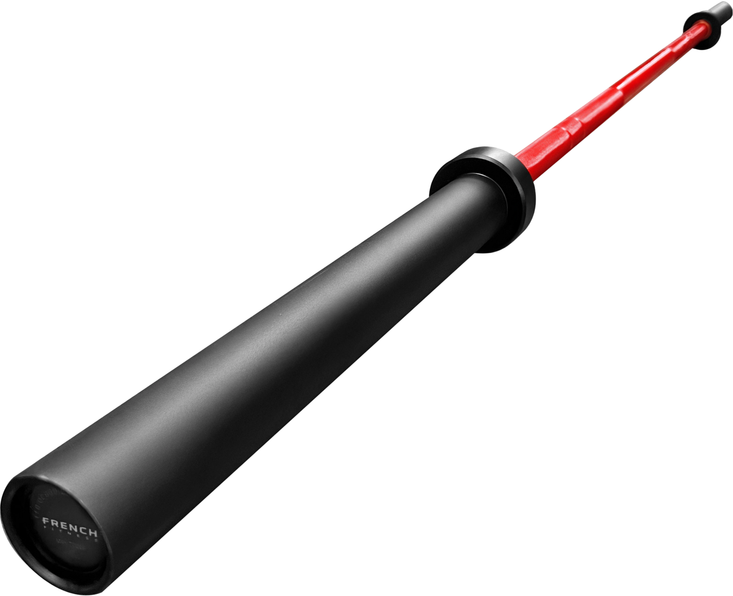 French Fitness Red 7" (86") 45 lb Cerakote Olympic Bar - 1500 lb (New) Image