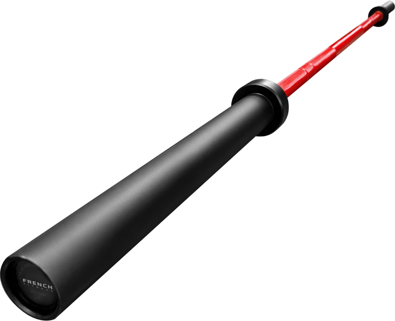 French Fitness Red 7" (86") 45 lb Cerakote Olympic Bar - 1500 lb (New) Image