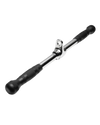 French Fitness Rubber Grip 21" Revolving Straight Bar (New)