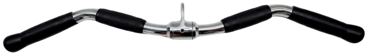 French Fitness - 28" Rubber Grip Revolving Curl Bar (New) - Front View