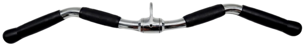 French Fitness - 28" Rubber Grip Revolving Curl Bar (New) - Front View
