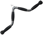 French Fitness - 23" Rubber Grip Triceps Press Down Bar (New) - Angled View