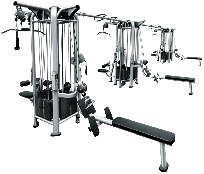 French Fitness FFS Silver 12 Stack Multi Jungle Gym (New)