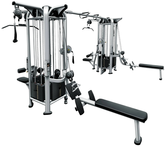 French Fitness FFS Silver 8 Stack Multi Jungle Gym (New)