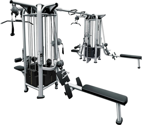 French Fitness FFS Silver 8 Stack Multi Jungle Gym (New)