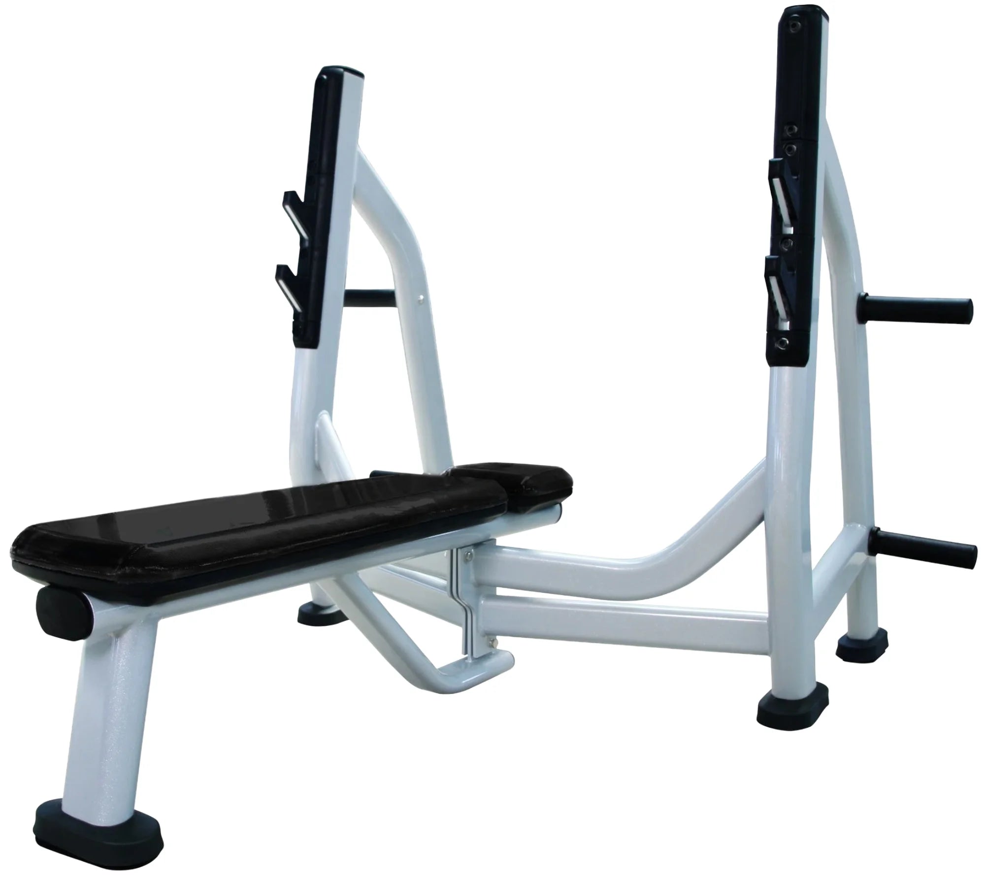 French Fitness FFS Silver Olympic Flat Bench w/Weight Horns (New)