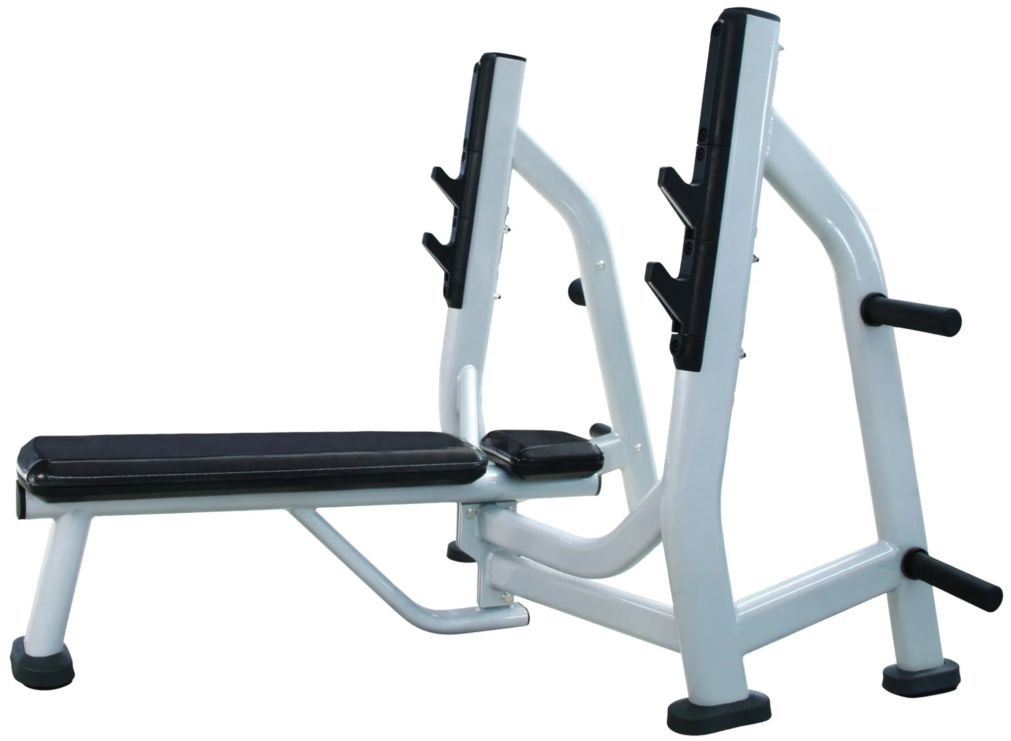 French Fitness FFS Silver Olympic Flat Bench w/Weight Horns (New)