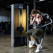 French Fitness FFS Silver Selectorized Abdominal Crunch - Side Training View