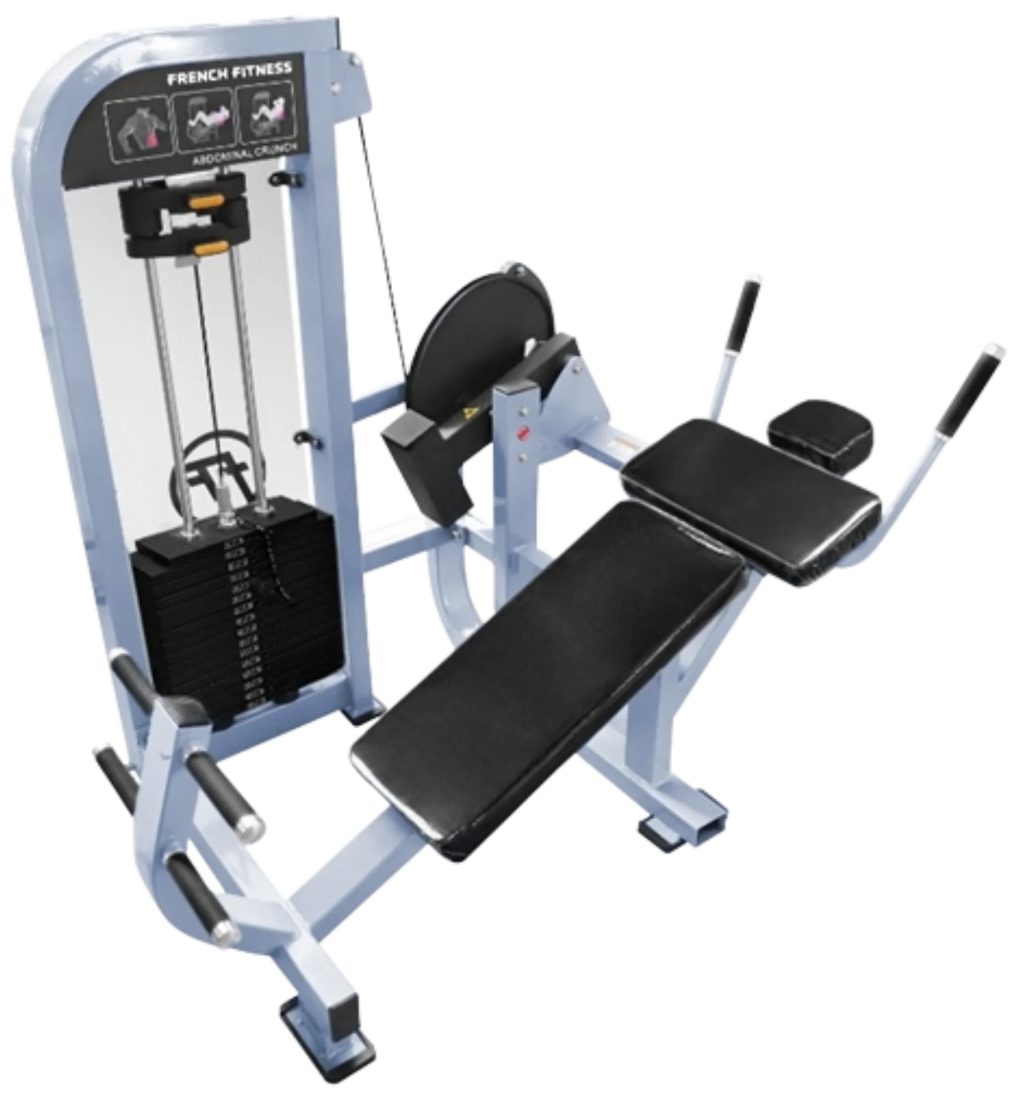 French Fitness Shasta Selectorized Horizontal Ab Crunch  (New)