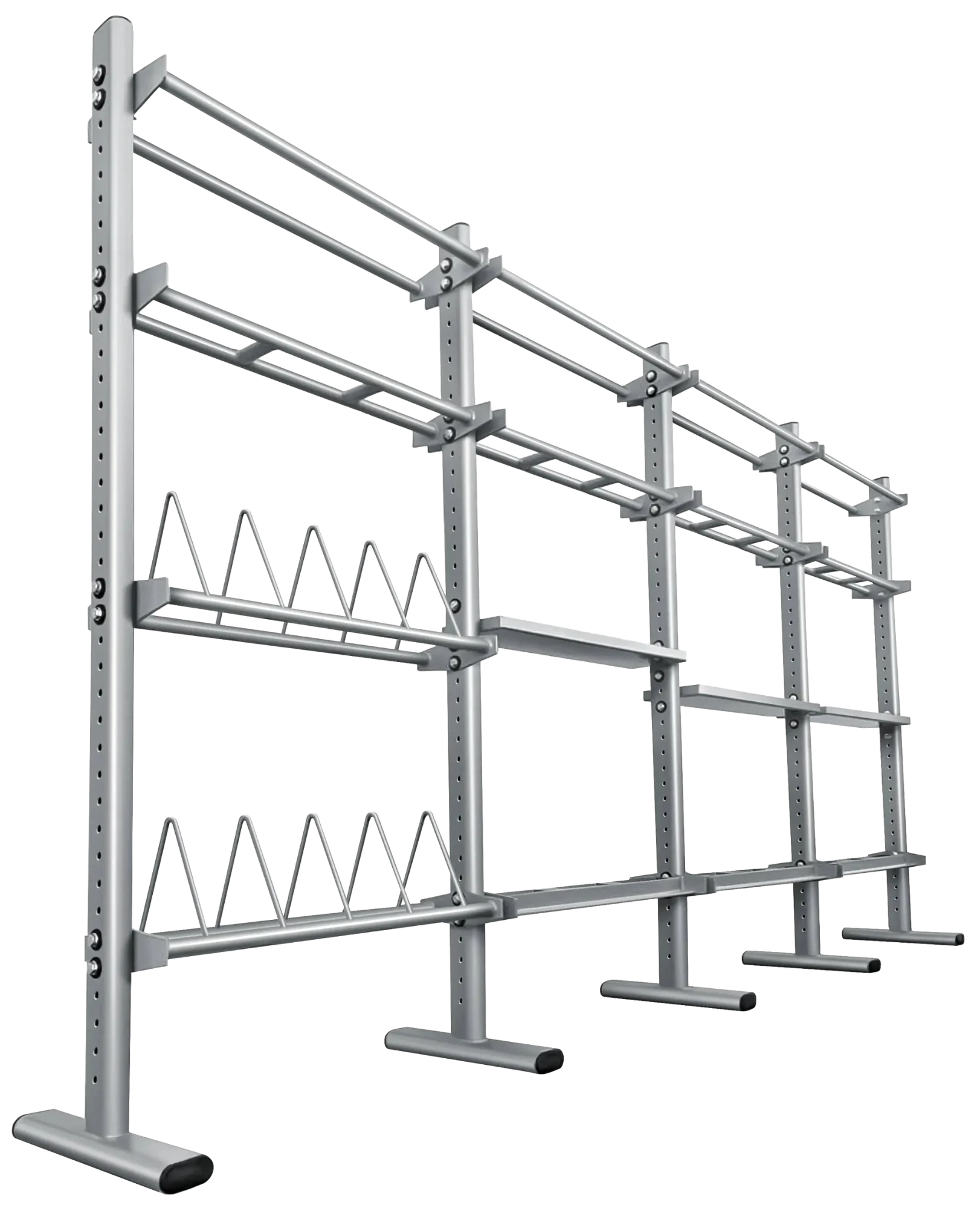French Fitness FFS Silver Universal Storage Rack System (New)