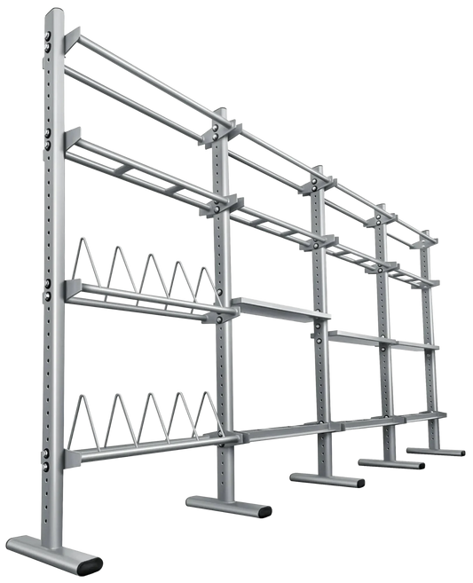French Fitness FFS Silver Universal Storage Rack System (New)