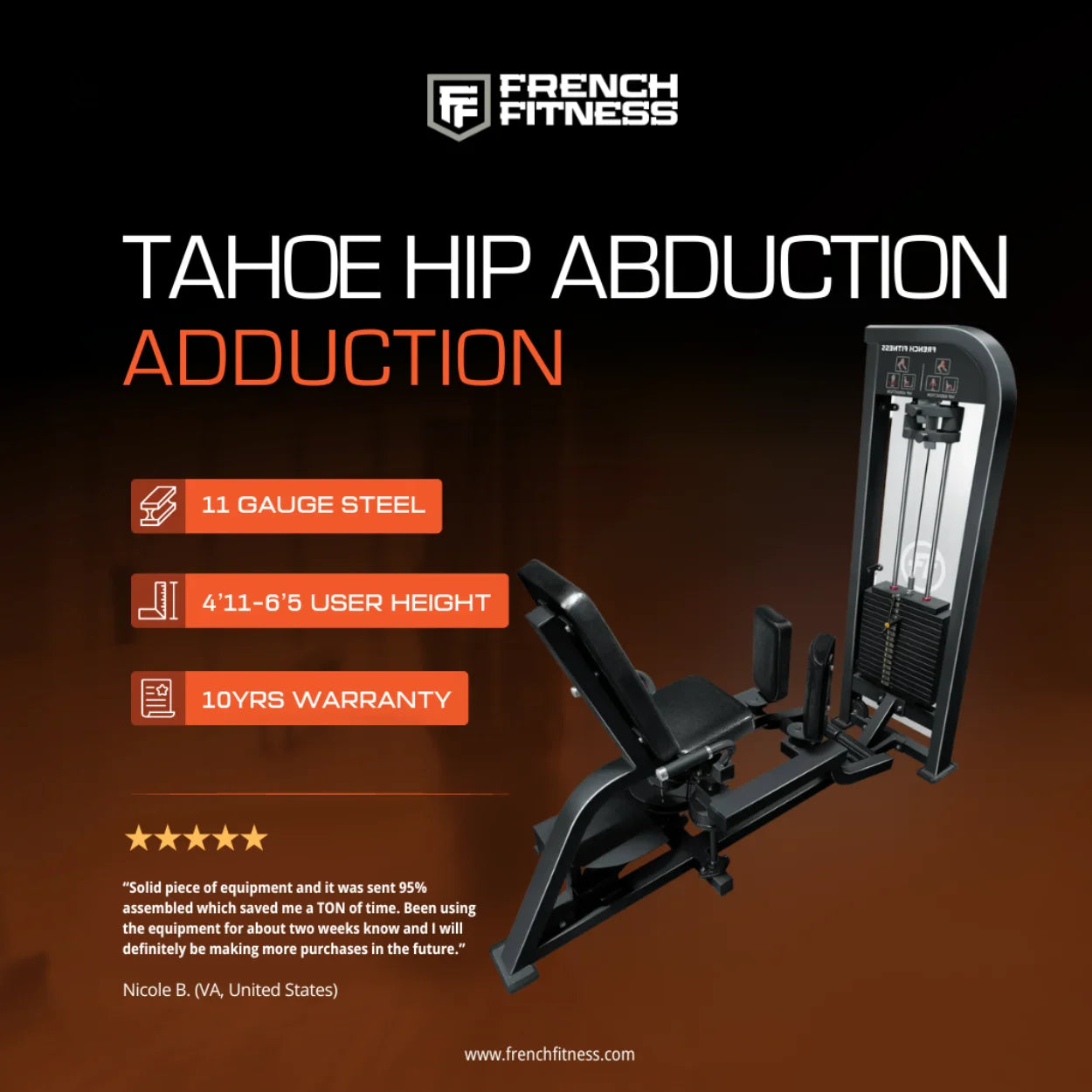 French Fitness Tahoe Hip Abduction Adduction - Promo Banner