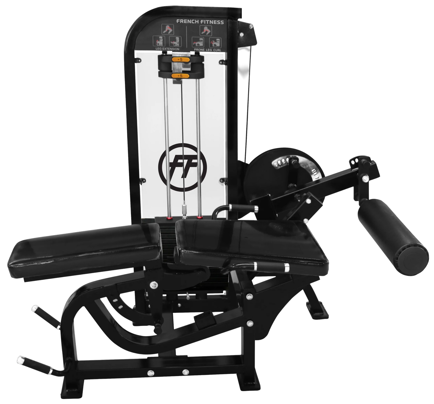 French Fitness Tahoe Prone Leg Curl Leg Extension front view
