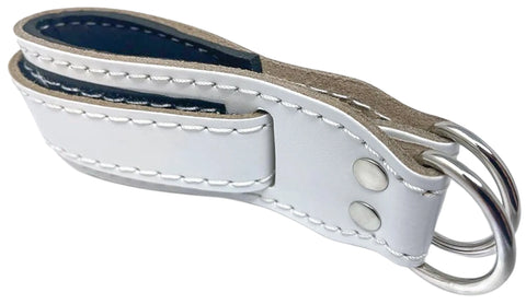French Fitness White Leather Ankle Strap (New)