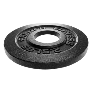 French Fitness - Cast Iron Olympic Weight Plate V1 2.5 lbs (New) - Front View