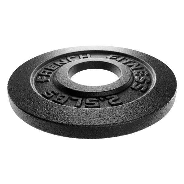 French Fitness - Cast Iron Olympic Weight Plate V1 2.5 lbs (New) - Front View