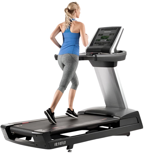 Freemotion T10.9 Reflex Treadmill w/Touch Screen (Remanufactured) - Angled View with User
