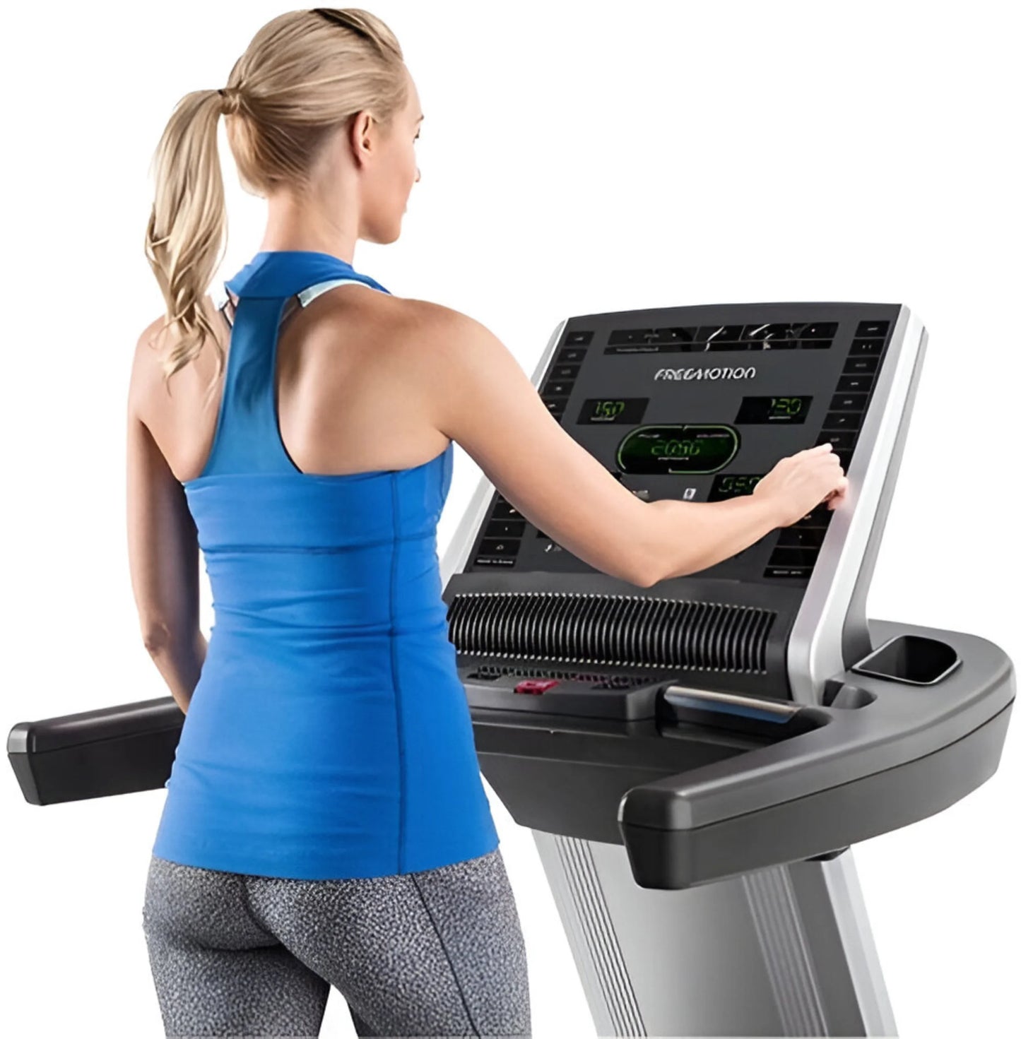 Freemotion T10.9 Reflex Treadmill w/Touch Screen (Remanufactured) - Close Up view with User